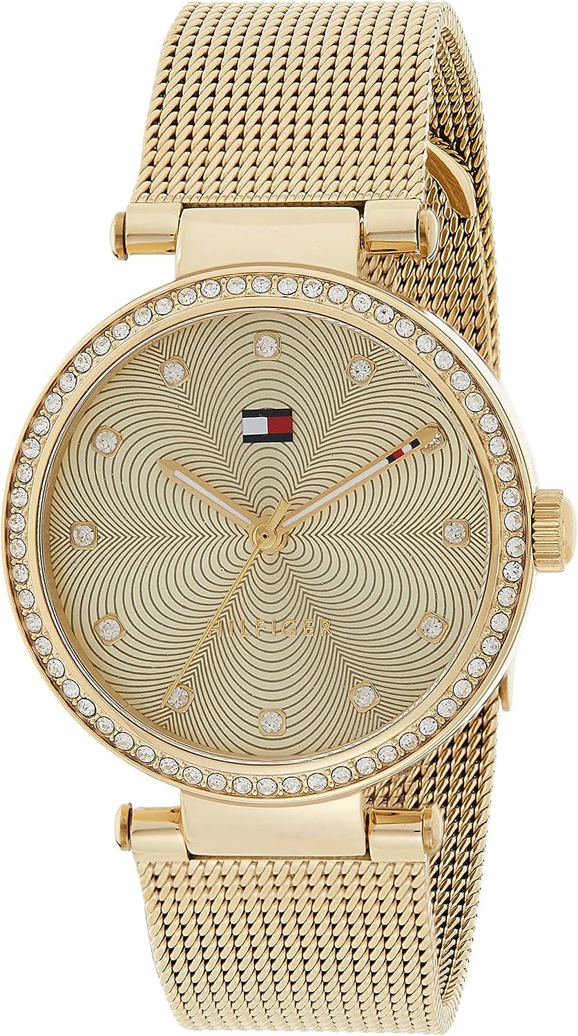 Tommy Hilfiger Women's Gold Dial Stainless Steel Band Watch - 1781864