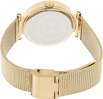 Tommy Hilfiger Women's Gold Dial Stainless Steel Band Watch - 1781864