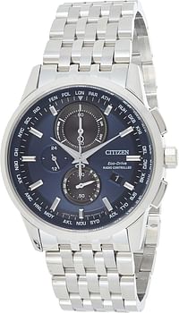 CITIZEN Men's Solar Powered Watch Analog Display and Stainless Steel Strap 39 mm  AT8110-61L