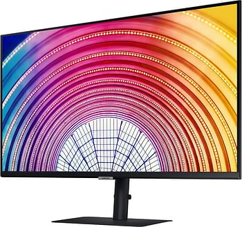 SAMSUNG S60A Series 27 Inch WQHD 2560x1440 Computer Monitor, 75Hz, IPS Panel, HDMI, HDR10 1 Billion Colors, Height Adjustable Stand, TUV Certified Intelligent Eye Care LS27A600NWNXGO - Black