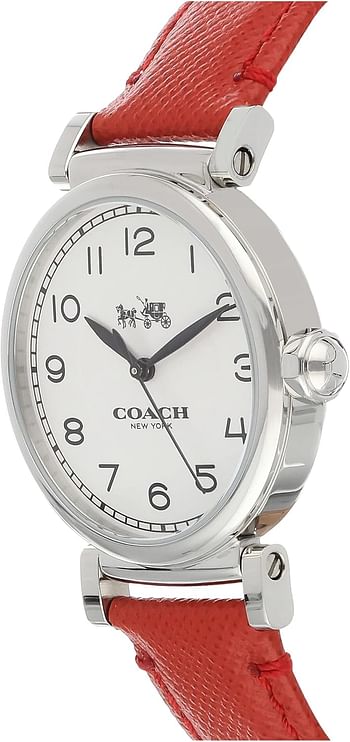 Coach Women's White Dial Red Calfskin Watch - 14502407