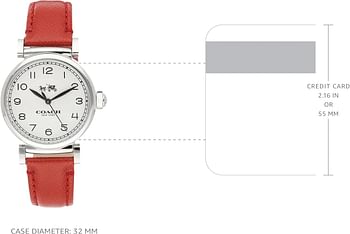 Coach Women's White Dial Red Calfskin Watch - 14502407