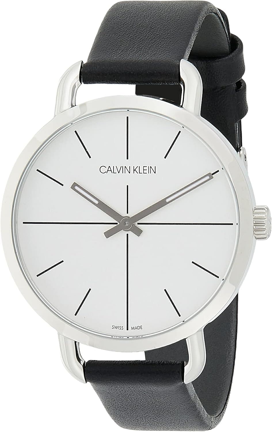 Calvin Klein Men's Quartz Watch, Analog Display And Leather Strap K7B231Cy