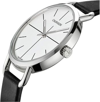 Calvin Klein Men's Quartz Watch, Analog Display And Leather Strap K7B231Cy