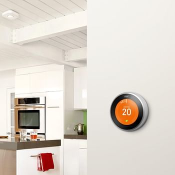 Google Nest Learning Thermostat 3rd Generation, Stainless Steel - Smart Thermostat - A Brighter Way To Save Energy