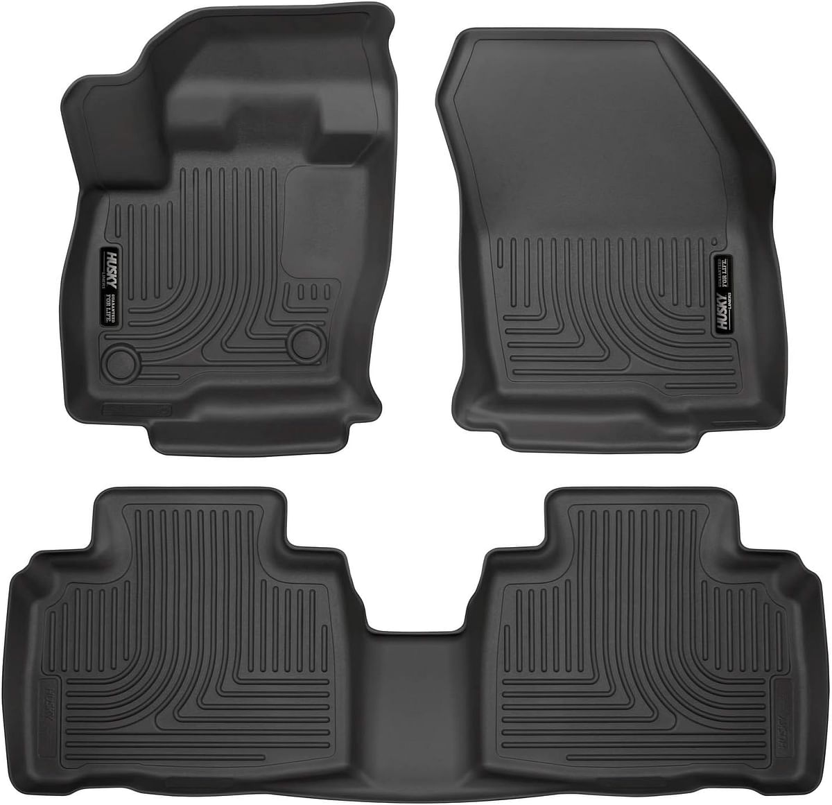 Husky Liners Weatherbeater Series | Front & 2Nd Seat Floor Liners 98781 | Fits 2015-2022 Ford Edge 3 Pcs - Black