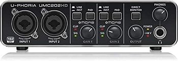 Behringer U-Phoria Studio Pro Complete Recording Bundle With High Definition Usb Audio Interface Condenser Microphone Headphones And More