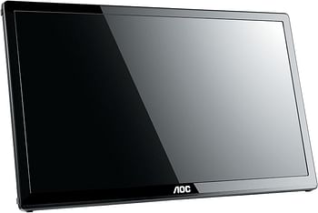 AOC e1659Fwu 15.6-Inch Ultra Slim 1366x768 Res 200 cd/m2 Brightness USB 3.0-Powered Portable LED Monitor w/Case Black