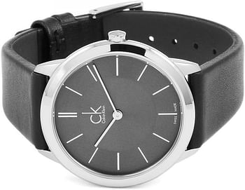 Calvin Klein Men's Analogue Quartz Watch with Leather Strap K3M221C4