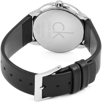 Calvin Klein Men's Analogue Quartz Watch with Leather Strap K3M221C4