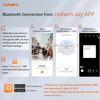 Hohem Smartphone Gimbal 3-Axis Stabilizer Handheld Gimble Time Lapse Expert Stabilizer w/Focus Pull & Zoom Face Tracking 12h Runtime,Max Playload 210g (iSteady Mobile)