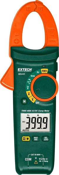 Extech MA445 True RMS 400A AC/DC Clamp Meter with NCV Green