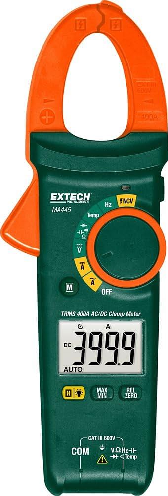 Extech MA445 True RMS 400A AC/DC Clamp Meter with NCV Green