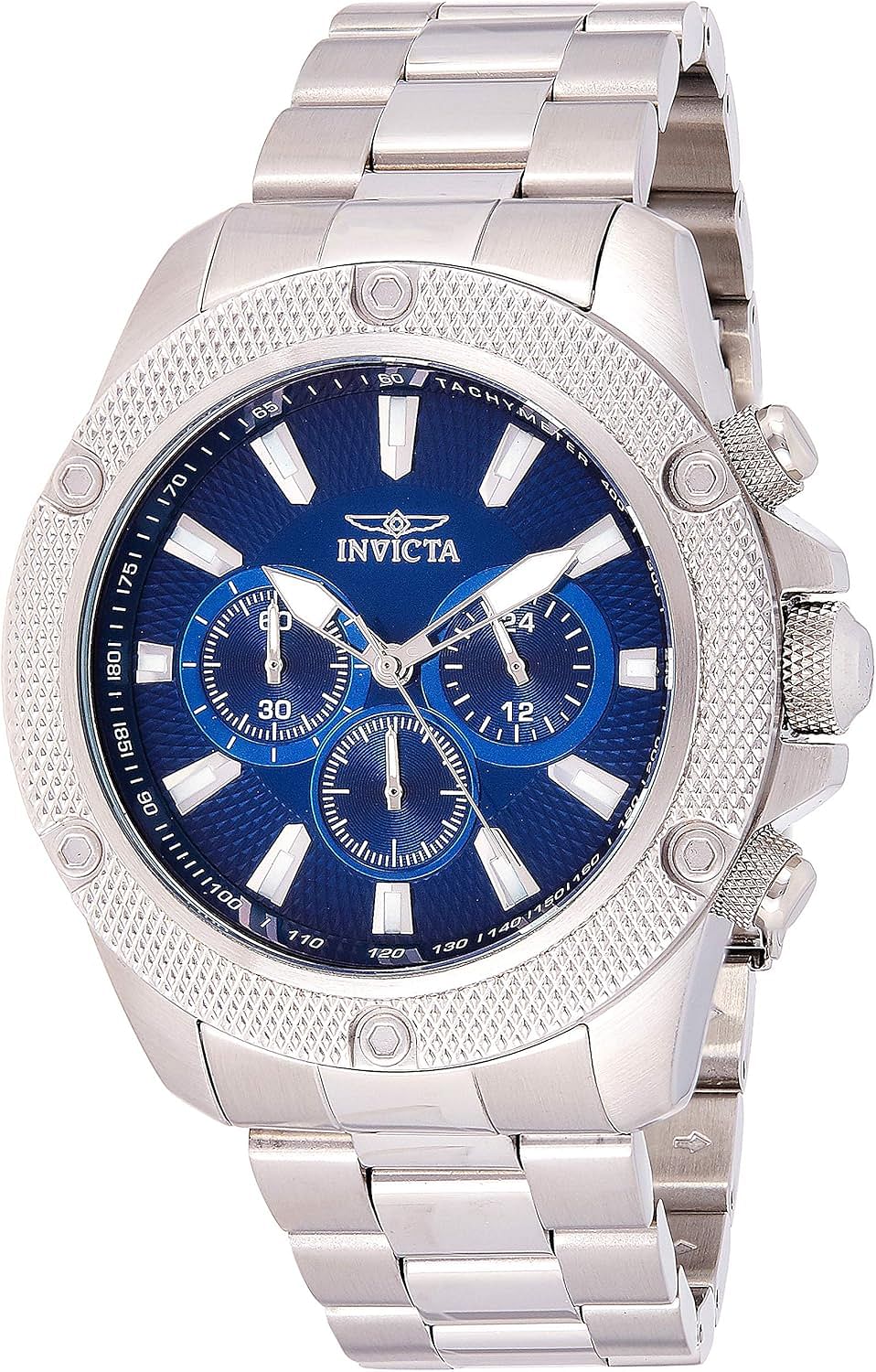 INVICTA Men Analogue Quartz Watch with Stainless Steel Strap 22717, ,Chronograph