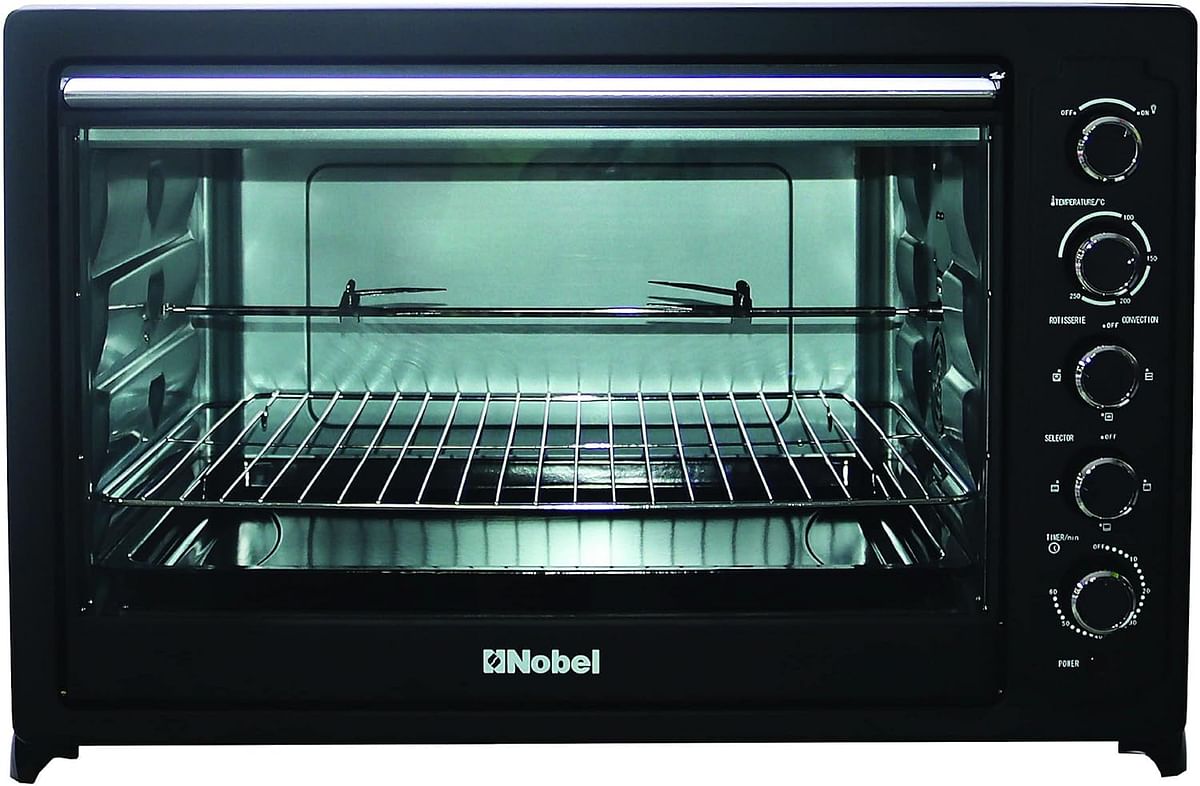 Nobel 105 Liter Electric Oven & Grill Convection Fan Rotisserie Black Model - Neo120