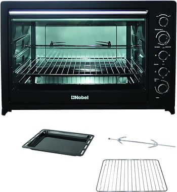 Nobel 105 Liter Electric Oven & Grill Convection Fan Rotisserie Black Model - Neo120