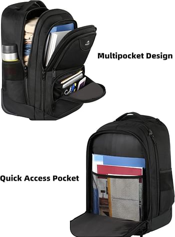 Rolling Backpack, Matein Waterproof College Wheeled Travel Backpack