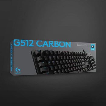 Logitech G512 Clicky Mechanical Gaming Keyboard - Carbon, Black