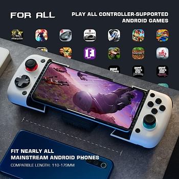 لوحة ألعاب GameSir X3 Type-C، وحدة تحكم ألعاب محمولة لهاتف Android مع مروحة تبريد وعصا تحكم سهلة الاستخدام