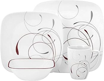 Corelle 1101053 Vitrelle 16 Pieces Dinnerware Set, GlassGlass