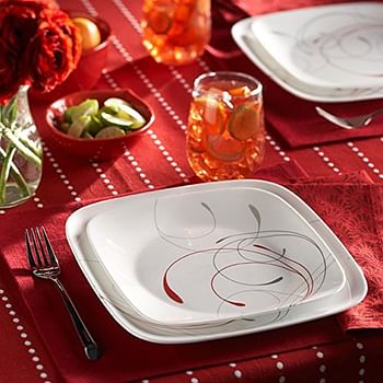 Corelle 1101053 Vitrelle 16 Pieces Dinnerware Set, GlassGlass