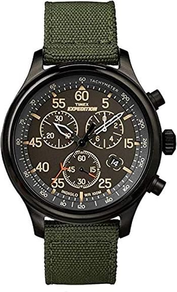 Timex Mens Quartz Watch Tw4B10300  Chronograph Display And Textile Strap 43 mm