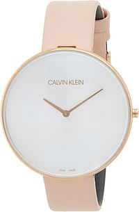 Calvin Klein Women's Quartz Watch, Analog Display And Leather Strap K8Y236Z6 42 mm - beige