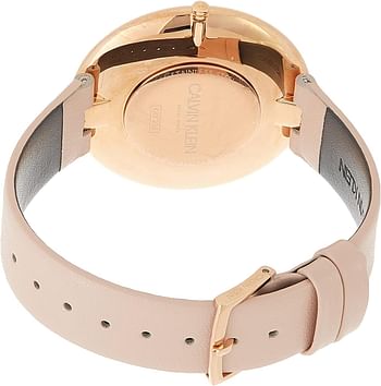 Calvin Klein Women's Quartz Watch, Analog Display And Leather Strap K8Y236Z6 42 mm - beige