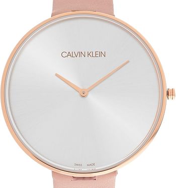 Calvin Klein Women's Quartz Watch, Analog Display And Leather Strap K8Y236Z6 42 mm - beige