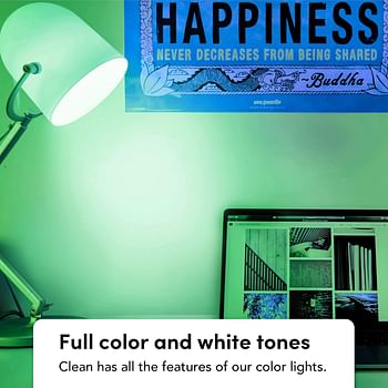 LIFX Clean, A19 1100 lumens, Full Color with Antibacterial HEV, Wi-Fi Smart LED Light Bulb, No Bridge Required, Compatible Alexa, Hey Google, HomeKit and Siri (2-Pack)