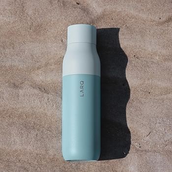 LARQ Bottle PureVis 17oz - Self-Cleaning and Insulated Stainless Steel Water Bottle with UV Water Purifier and Award-winning Design | Reusable & Travel Friendly, Seaside Mint