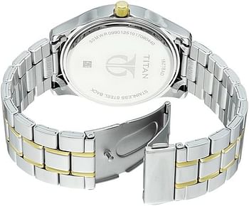 Titan Men's Silver Dial Color Stainless Steel Band Watch - 1627BM03