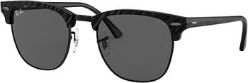 Ray-Ban Rb3016 Clubmaster Square   Blue Light Filtering Everglades - Wrinkled Black on Black/Dark Grey