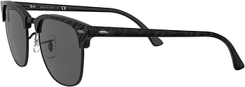 Ray-Ban Rb3016 Clubmaster Square   Blue Light Filtering Everglades - Wrinkled Black on Black/Dark Grey