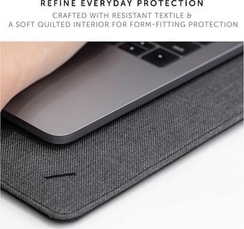 Native Union - Stow Slim for MacBook Pro 13 (2016-2019), MacBook Air 13 (Retina) Premium MacBook Sleeve with Easy-Access Magnetic Closure (Slate)