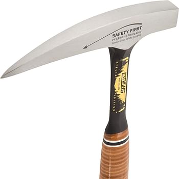 ESTWING Special Edition Rock Pick - 22 oz Geological Hammer with Pointed Tip & Genuine Leather Grip - E30SE