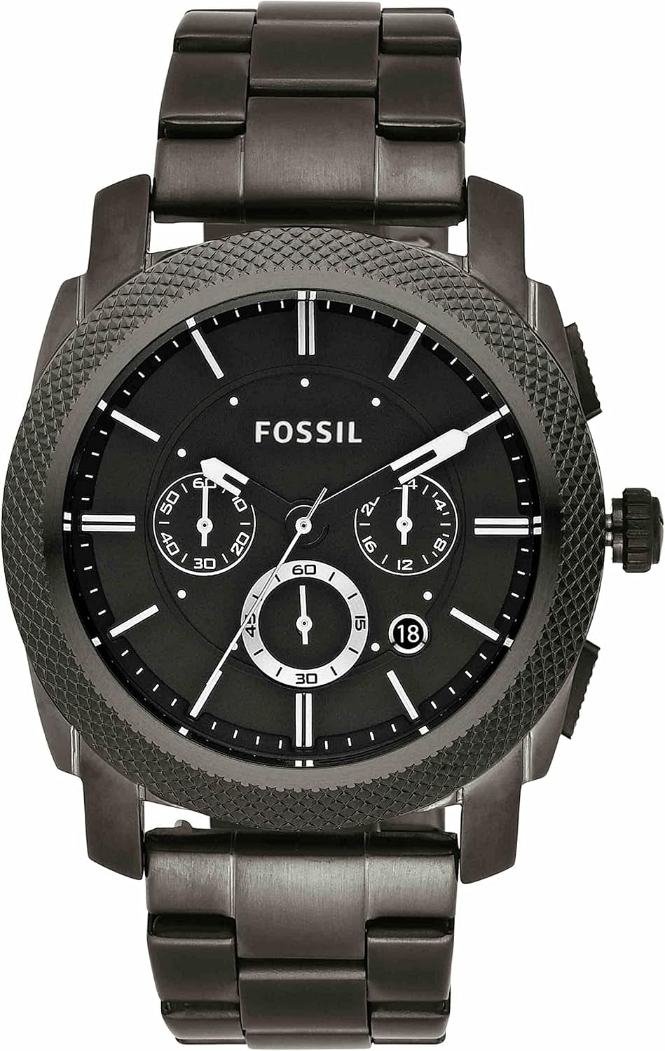 Fossil Men's Watch, 45 mm Case, Chronograph Quartz Movement, Stainless Steel Band