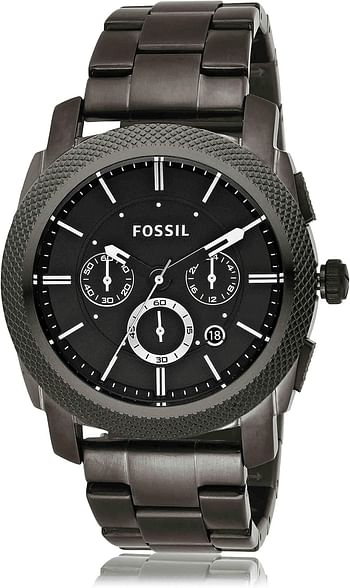 Fossil Men's Watch, 45 mm Case, Chronograph Quartz Movement, Stainless Steel Band