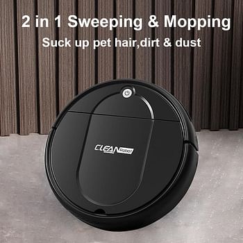 Update Robot Vacuum Cleaner 4500Pa High Suction Automatic Robotic Vacuum Cleaner 80min Runtime Tangle-Free Quiet 6.5CM Thin Large Dustbin Ideal for Pet Hair Hard Floor