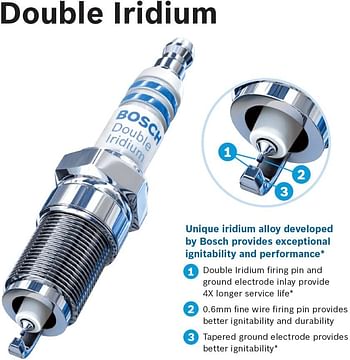 Bosch Automotive (9603) Oe Fine Wire Double Iridium Spark Plug - Pack Of 4