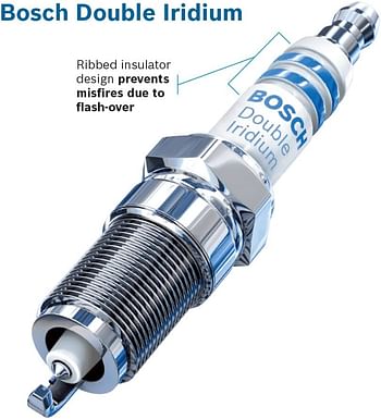 شمعة احتراق ايريديوم المزدوجة باسلاك ناعمة اصلية (9603) من بوش اوتوموتيف - مجموعة من 4 قطع