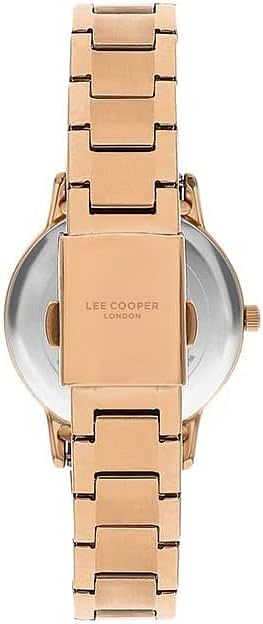 Lee Cooper Women's Quartz Movement Watch, Analog Display and Metal Strap LC07501.410 - Rose Gold