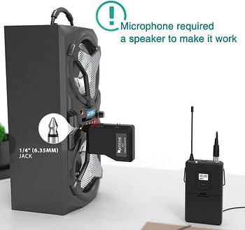 FIFINE Wireless Microphone System,Fifine Wireless Microphone set with Headset/Lavalier Lapel Mics, Beltpack Transmitter/Receiver,Ideal for Teaching, Preaching and Public Speaking Applications.(K037B)