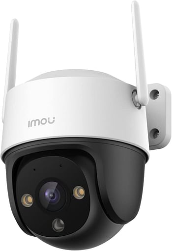 كاميرا مراقبة Imou 1080P خارجية 360 درجة واي فاي للمنزل ذكية مع كشف الإنسان وتتبع الحركة والتحدث في اتجاهين 30 متر الأشعة تحت الحمراء للرؤية الليلية IP66 مقاومة للماء Siren Cruiser SE+ - أبيض