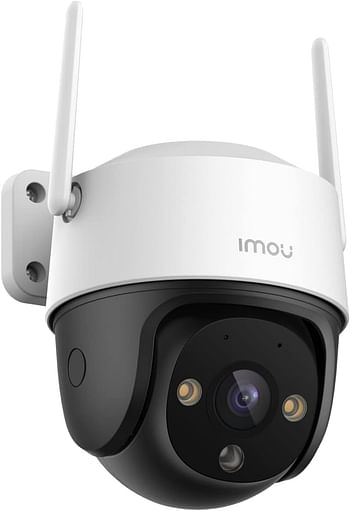 كاميرا مراقبة Imou 1080P خارجية 360 درجة واي فاي للمنزل ذكية مع كشف الإنسان وتتبع الحركة والتحدث في اتجاهين 30 متر الأشعة تحت الحمراء للرؤية الليلية IP66 مقاومة للماء Siren Cruiser SE+ - أبيض