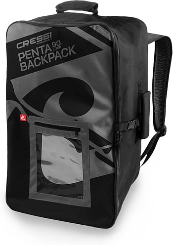 Cressi 90 L Penta Bag for Carrying Hydrosports Equipment with Straps and Zipper for Practical Use