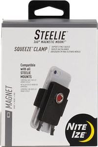 Nite Ize Steelie Squeeze Clamp - Magnetic Cell Phone Holder for Dashboards, Vents & Windshields - Versatile & Adjustable Phone Mount - Compatible with Apple MagSafe iPhones and Accessories