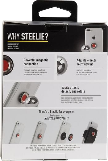 Nite Ize Steelie Squeeze Clamp - Magnetic Cell Phone Holder for Dashboards, Vents & Windshields - Versatile & Adjustable Phone Mount - Compatible with Apple MagSafe iPhones and Accessories