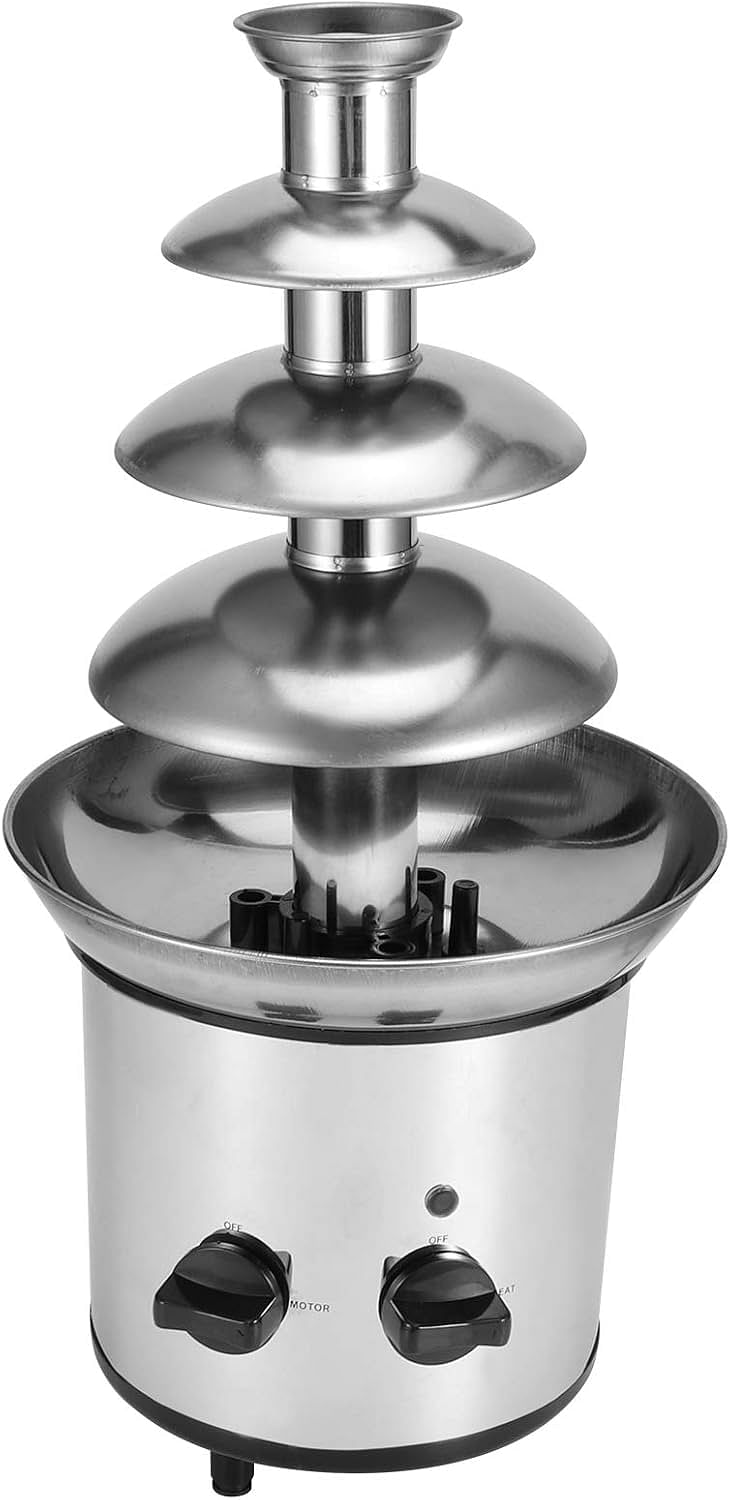 Ichiias Stainless Steel Chocolate Fountain Machine (220V)