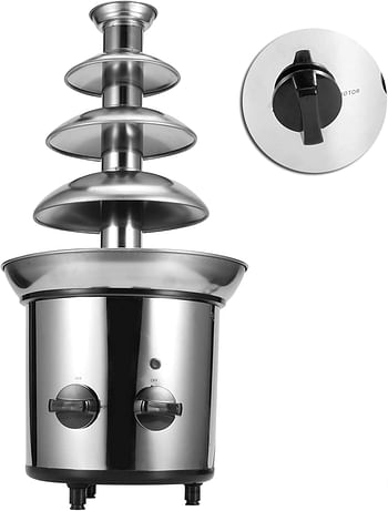 Ichiias Stainless Steel Chocolate Fountain Machine (220V)